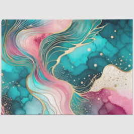 Papel colorido abstracto en el tejido de la tinta