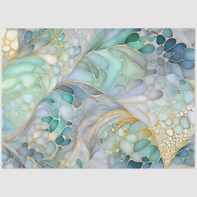 Papel colorido abstracto en el tejido de la tinta (Anverso)