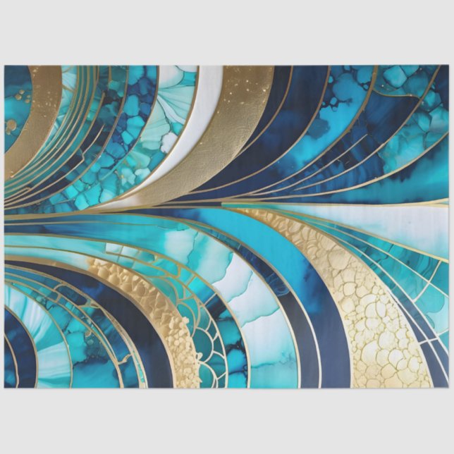 Papel colorido Art Déco (Anverso)