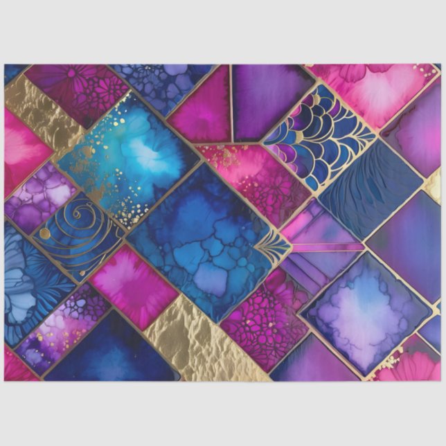 Papel colorido Art Déco (Anverso)