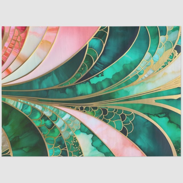 Papel colorido Art Déco (Anverso)