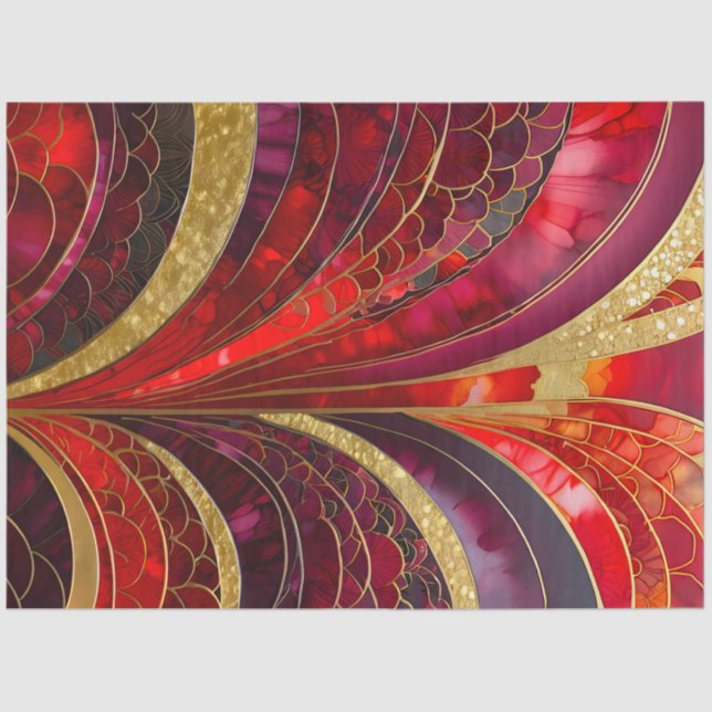 Papel colorido Art Déco (Anverso)