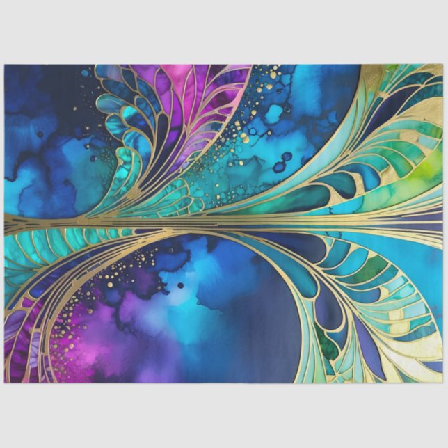 Papel colorido Art Déco (Anverso)