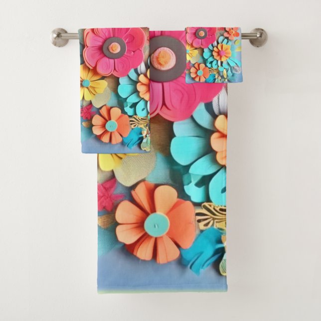 Papel colorido Arte floral (In situ)