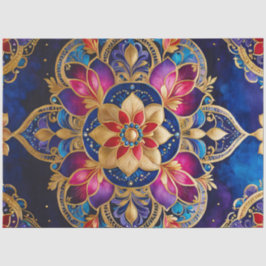 Papel colorido bizantino en el tejido artístico