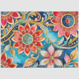 Papel colorido bizantino en el tejido artístico