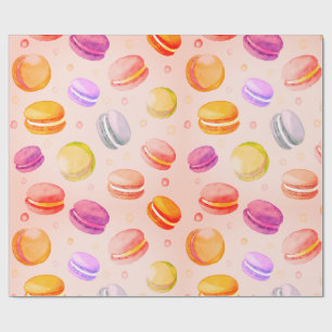 Papel colorido de la acuarela de Macarons