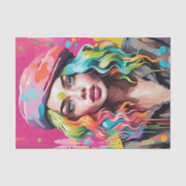 Papel colorido de la desconección de Lady