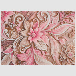 Papel colorido del arte de la batik floral