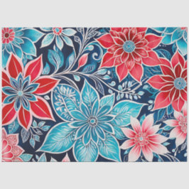 Papel colorido del arte de la batik floral