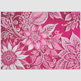 Papel colorido del arte de la batik floral