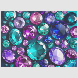 Papel colorido del tejido artístico de las joyas