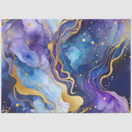 Papel colorido del tejido de la tinta de mármol