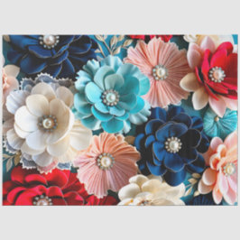 Papel colorido del tejido floral