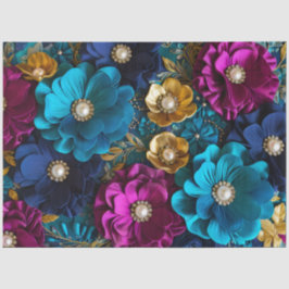 Papel colorido del tejido floral