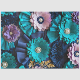 Papel colorido del tejido floral