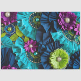 Papel colorido del tejido floral