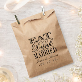 Papel Comer, beber y estar casados Bolsa de Favor de la 