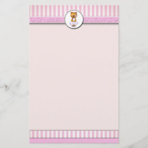 Papel con membrete A4 de la raya del caramelo del