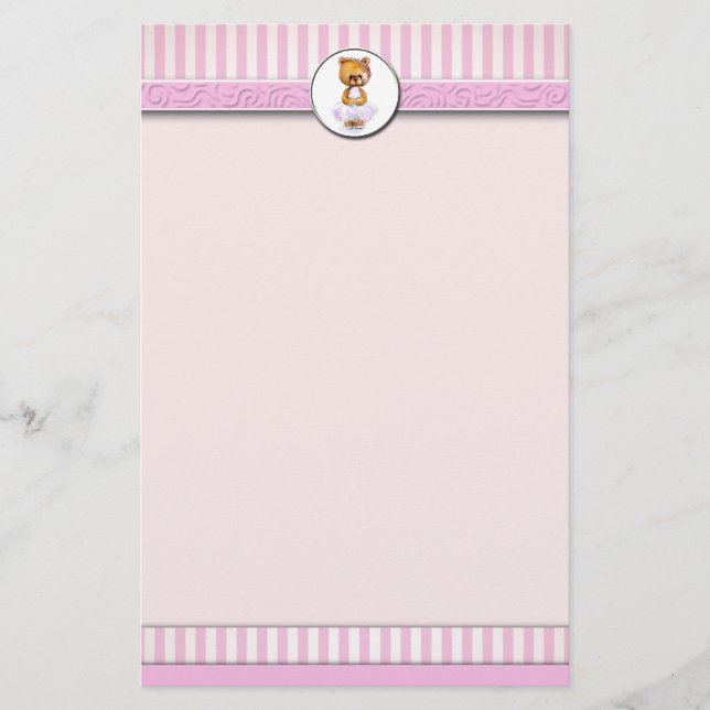 Papel con membrete A4 de la raya del caramelo del (Anverso)