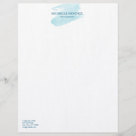 Papel con membrete artístico de Turquise de la