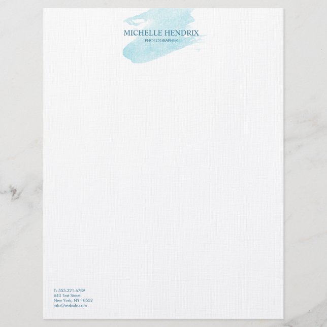 Papel con membrete artístico de Turquise de la (Anverso)