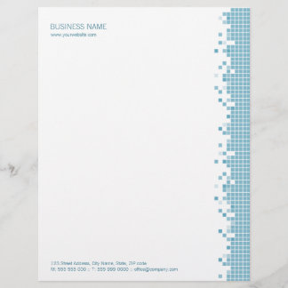 Papel con membrete azul de los pixeles