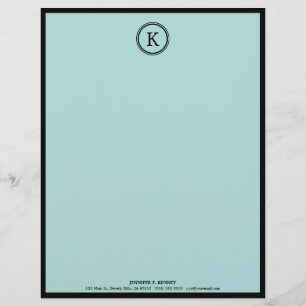Papel con membrete azul y negro elegante del