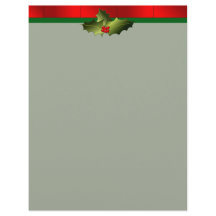 Papel con membrete con acebo y el jefe del