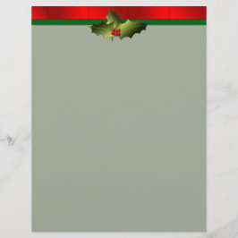 Papel con membrete con acebo y el jefe del