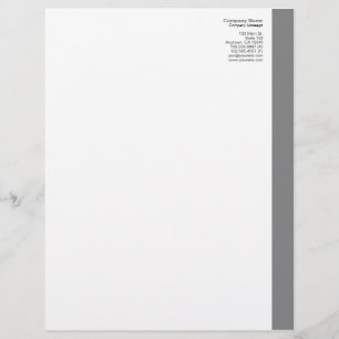 Papel con membrete correcto gris de la barra