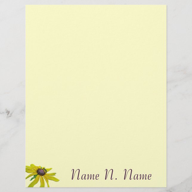 Papel con membrete de abeja y Susana de ojos negro (Anverso)