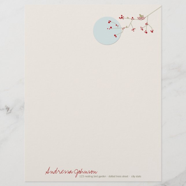 Papel con membrete de Baby Shower de la familia de (Anverso)