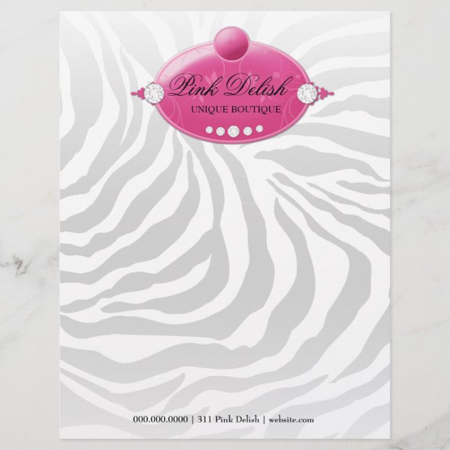 Papel con membrete de color rosa oscuro rosado de (Anverso)