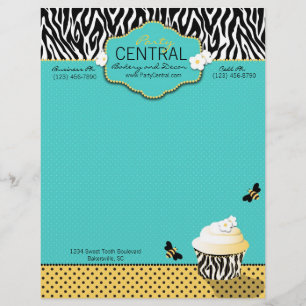 Papel con membrete de la abeja del cumpleaños