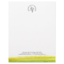 Papel con membrete de la acuarela del lagar del