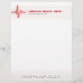Papel con membrete de la cardiología de la señal
