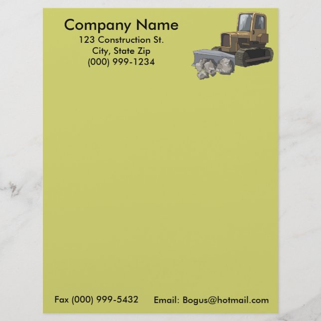 Papel con membrete de la niveladora (Anverso)