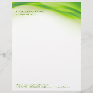 Papel con membrete de la onda verde