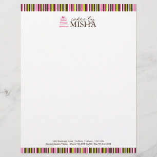 Papel con membrete de la panadería
