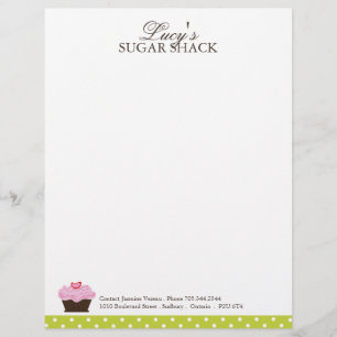 Papel con membrete de la panadería