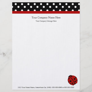 Papel con membrete de Ladybug Company
