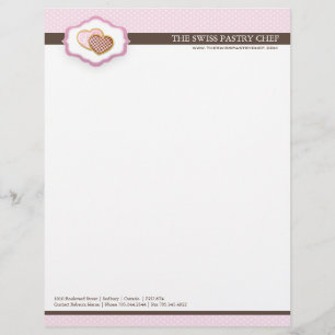 Papel con membrete de las galletas