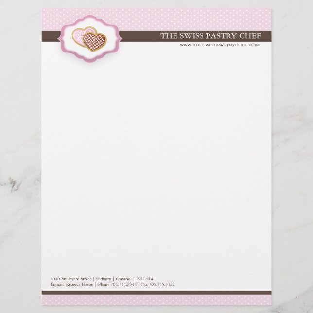 Papel con membrete de las galletas (Anverso)