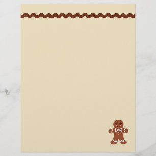 Papel con membrete de pan de jengibre