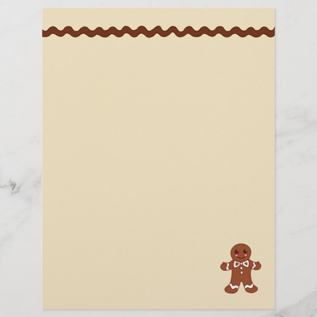 Papel con membrete de pan de jengibre (Anverso)
