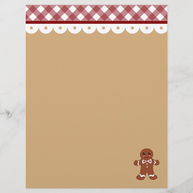 Papel con membrete de pan de jengibre (Anverso)