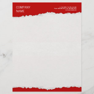 Papel con membrete de papel rasgado