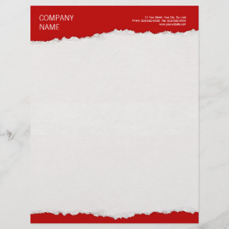 Papel con membrete de papel rasgado