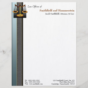 Papel con membrete del abogado de la elegancia del